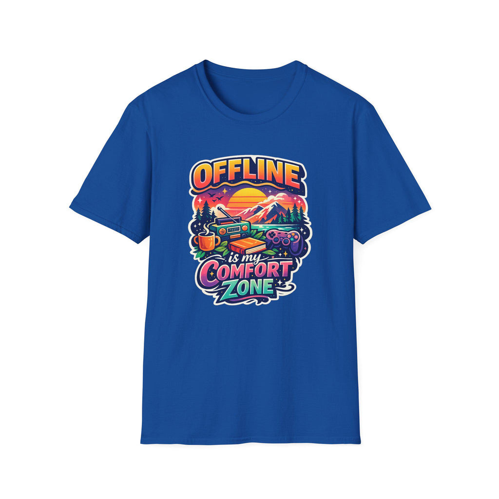 Offline Is My Comfort Zone T-Shirt | Retro Mountain Adventure