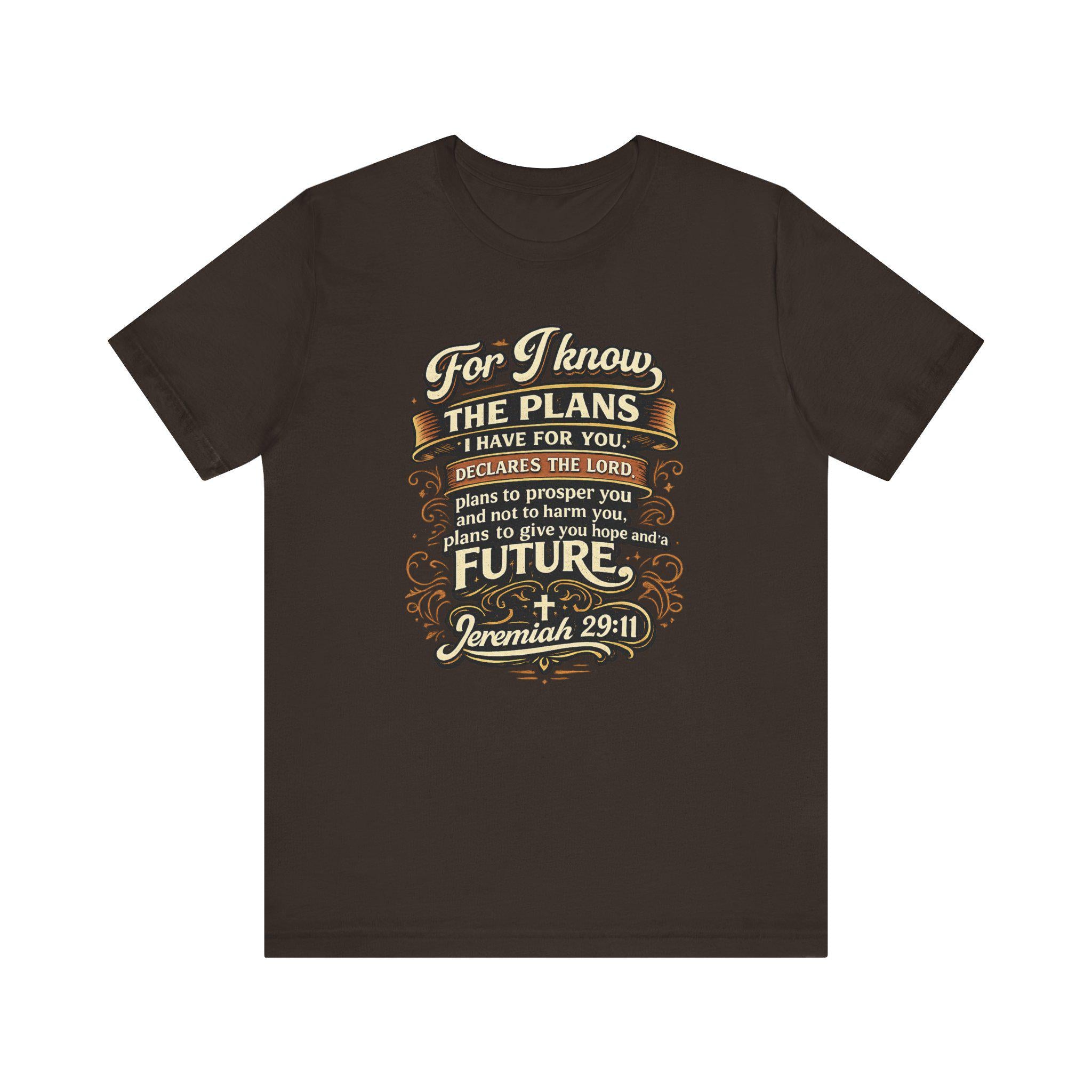 Jeremiah 29:11 Bible Verse T-Shirt | For I Know The Plans Scripture Tee