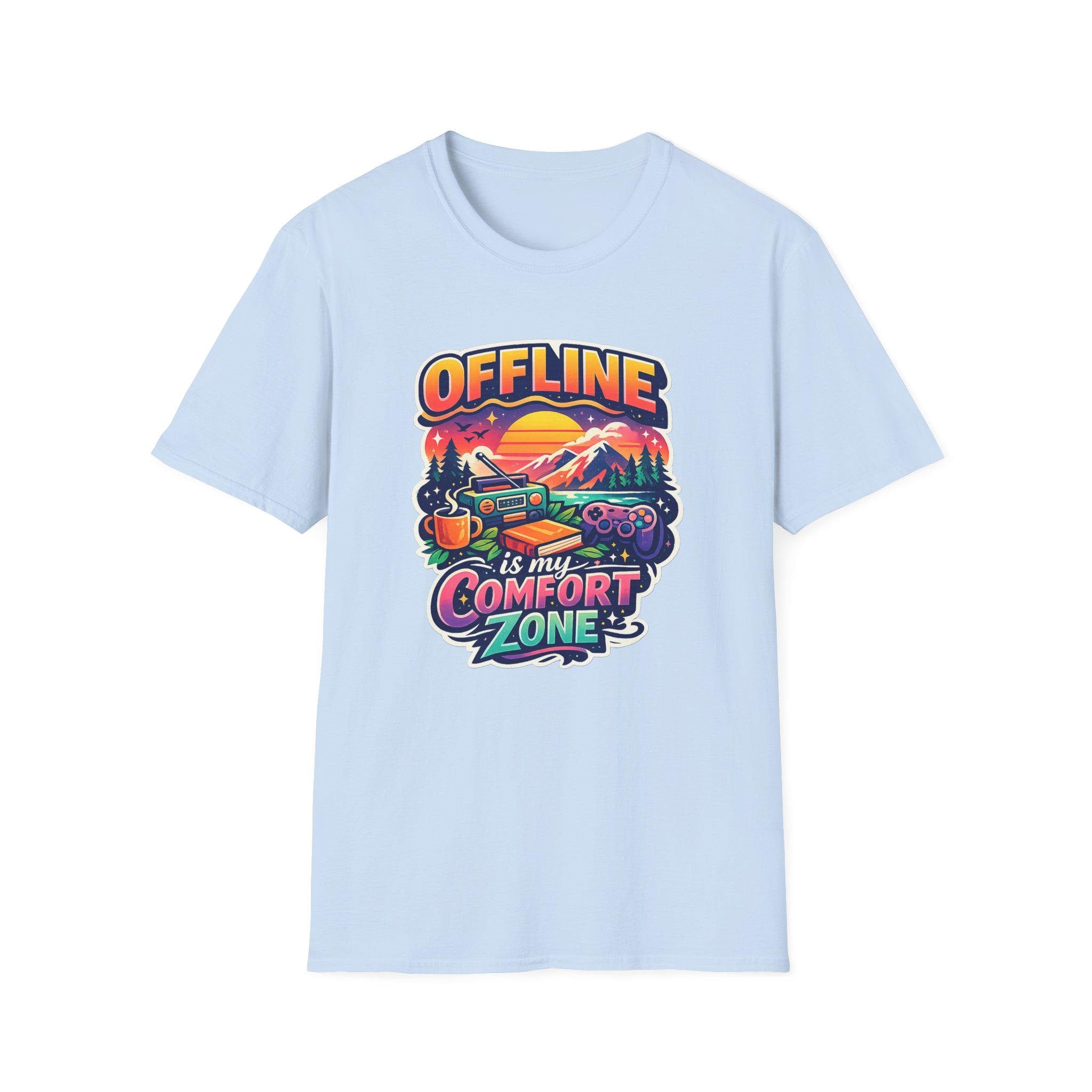 Offline Is My Comfort Zone T-Shirt | Retro Mountain Adventure