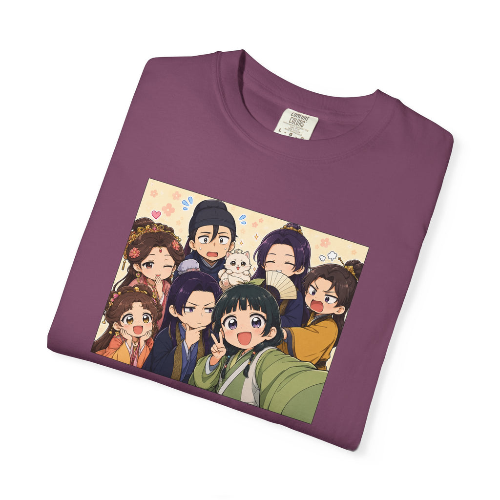 Anime Friends Group Illustration T-shirt | Cute Chibi Characters