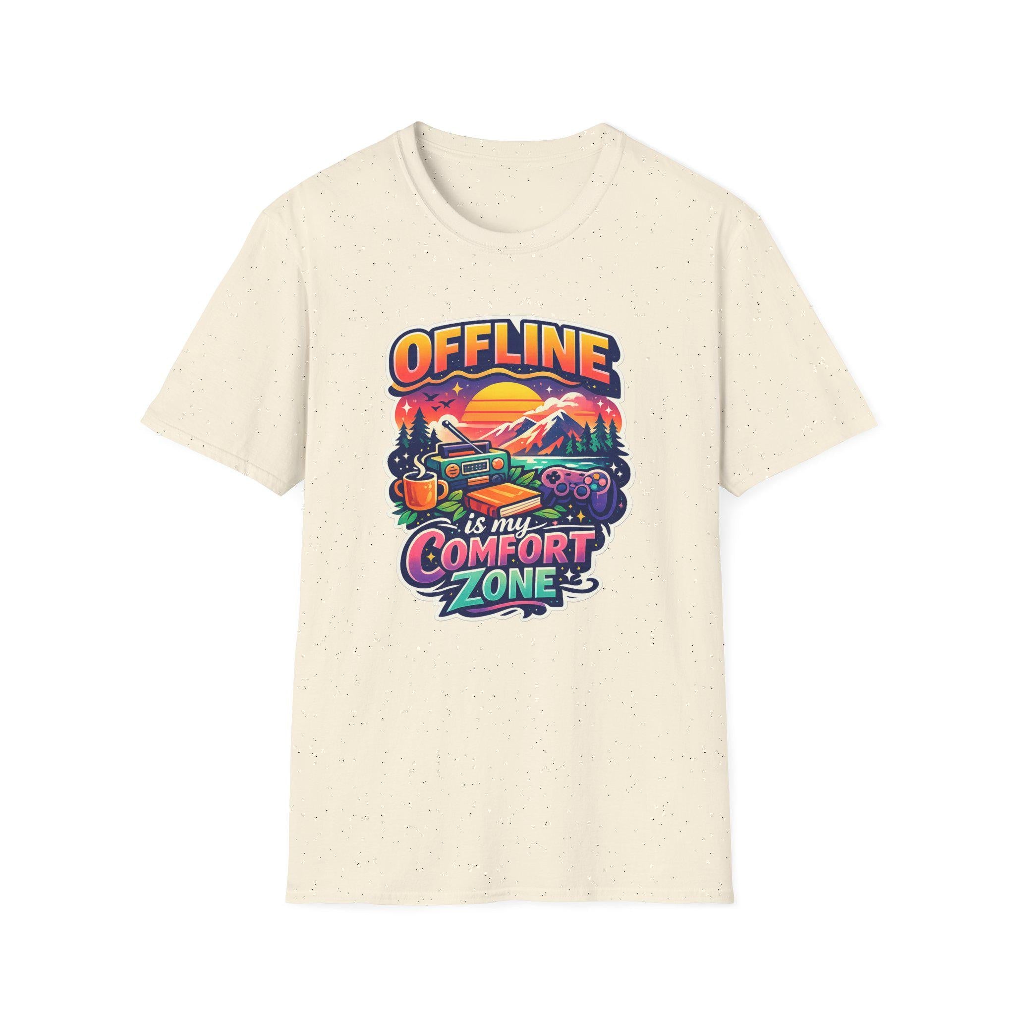 Offline Is My Comfort Zone T-Shirt | Retro Mountain Adventure
