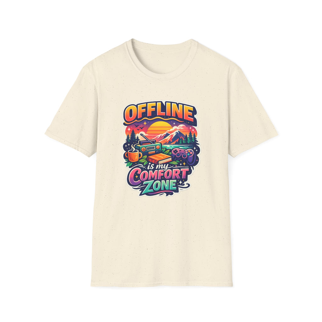 Offline Is My Comfort Zone T-Shirt | Retro Mountain Adventure