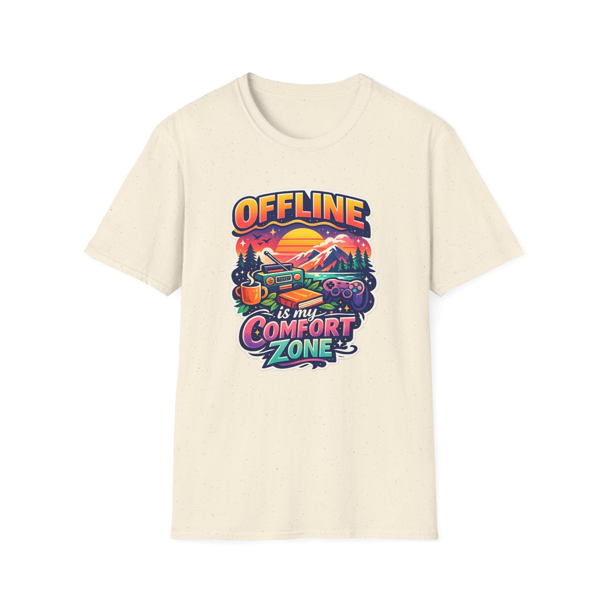 Offline Is My Comfort Zone T-Shirt | Retro Mountain Adventure
