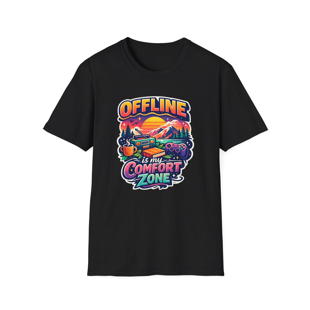 Offline Is My Comfort Zone T-Shirt | Retro Mountain Adventure