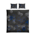 Blue Hexagon Geometric Cotton Bed Set | Modern Duvet Cover