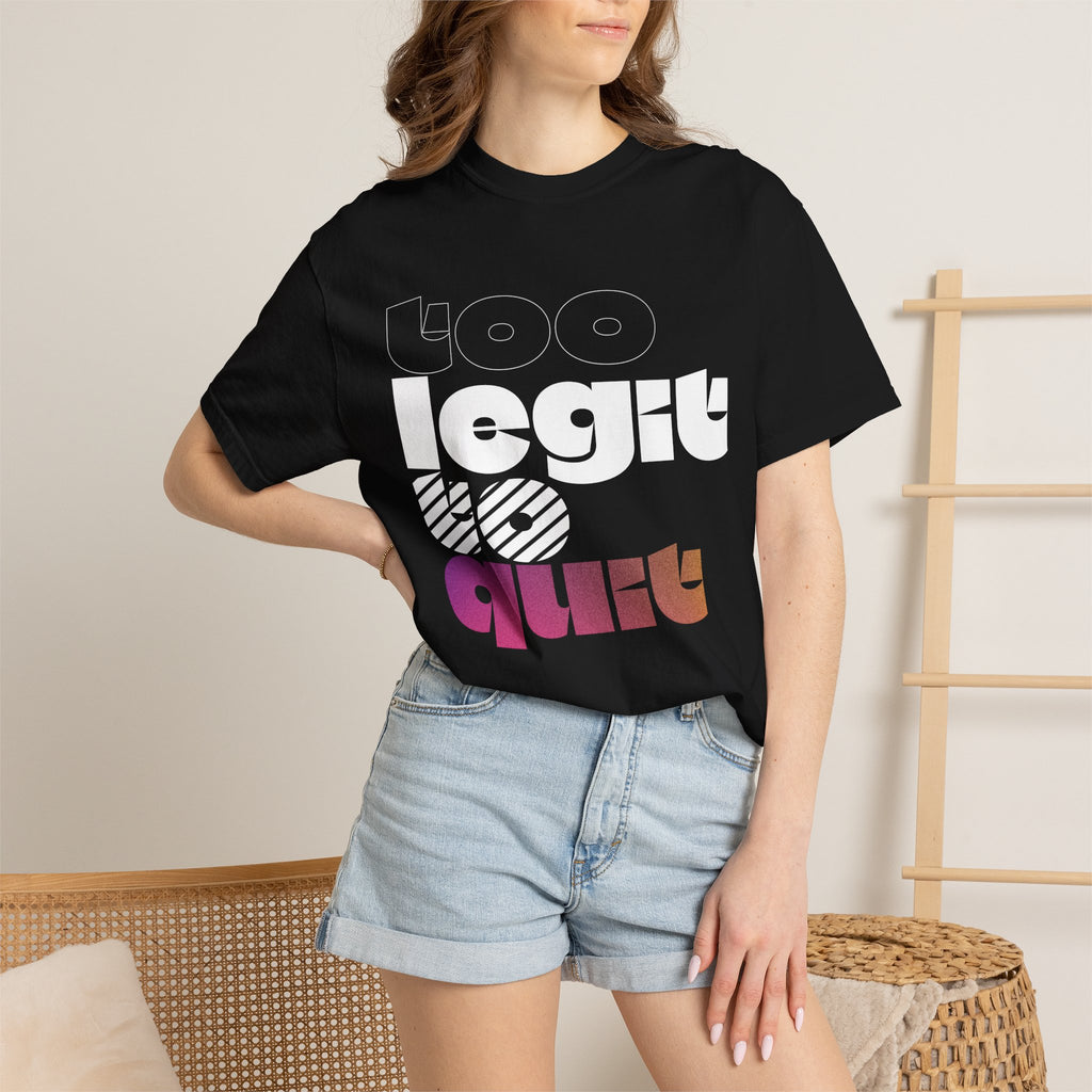 No Quit retro gradient text T-Shirt | Motivational typography tee