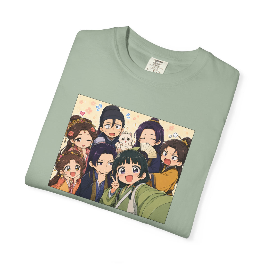 Anime Friends Group Illustration T-shirt | Cute Chibi Characters