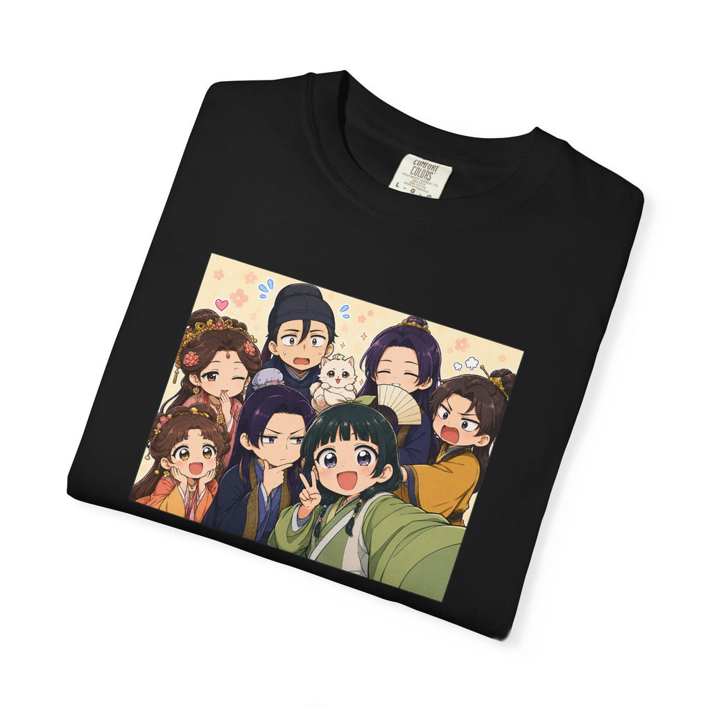 Anime Friends Group Illustration T-shirt | Cute Chibi Characters