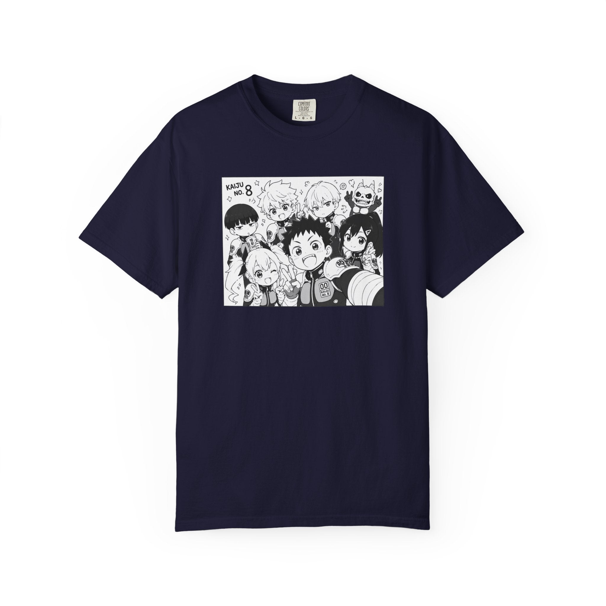 Anime Chibi Characters T-shirt | Black White Manga Panel Tee