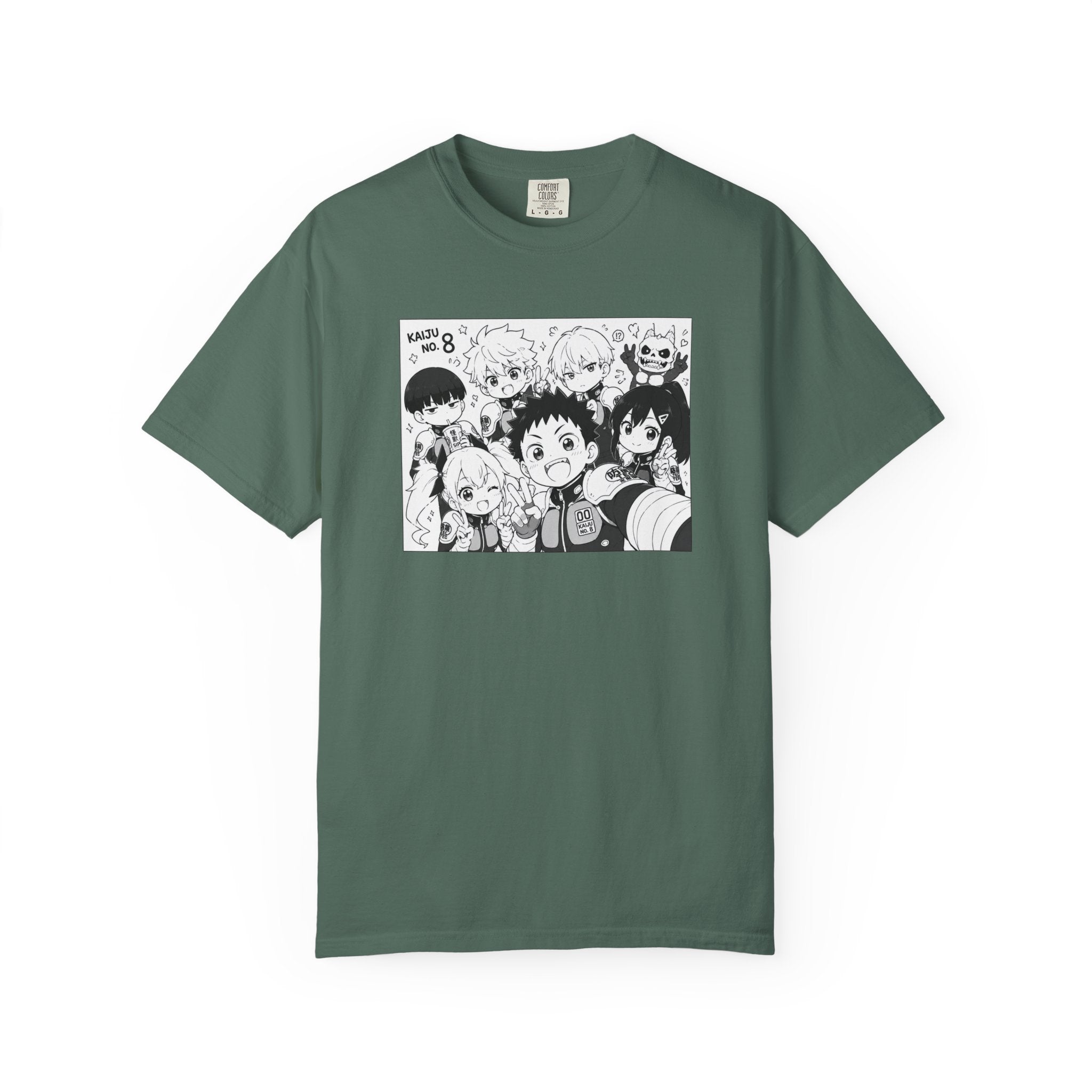 Anime Chibi Characters T-shirt | Black White Manga Panel Tee