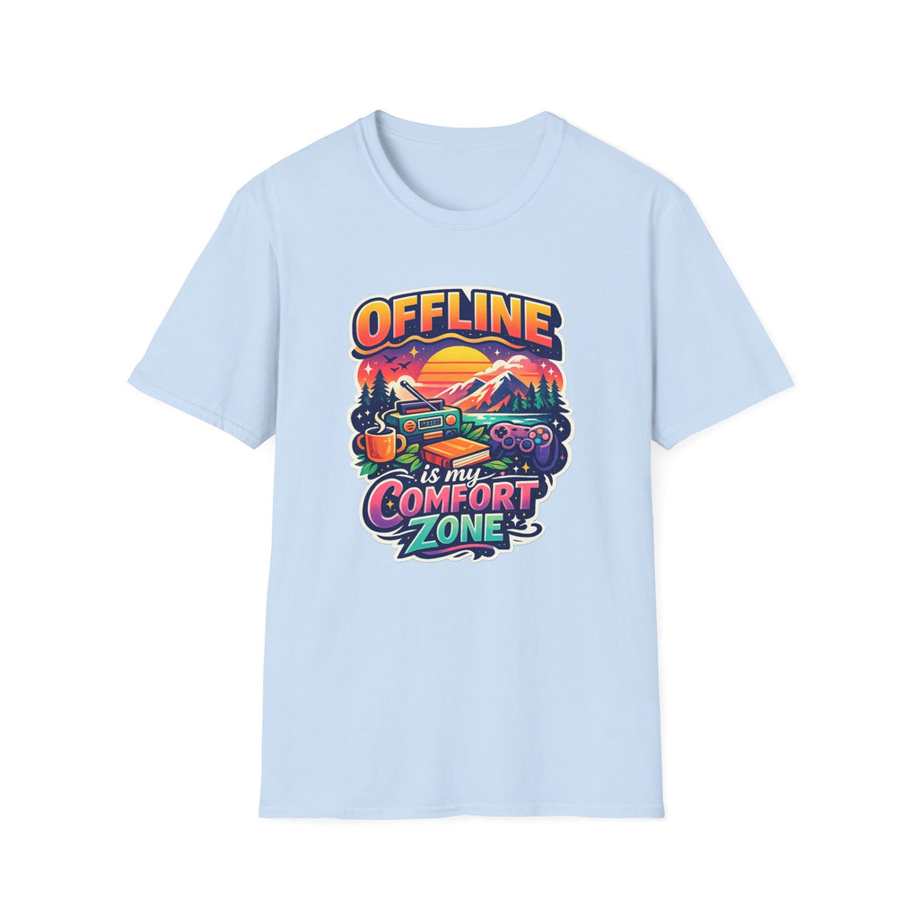Offline Is My Comfort Zone T-Shirt | Retro Mountain Adventure