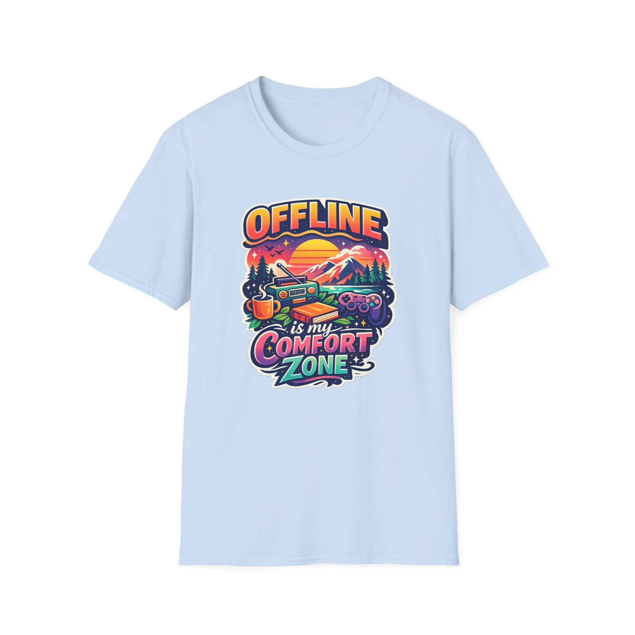 Offline Is My Comfort Zone T-Shirt | Retro Mountain Adventure