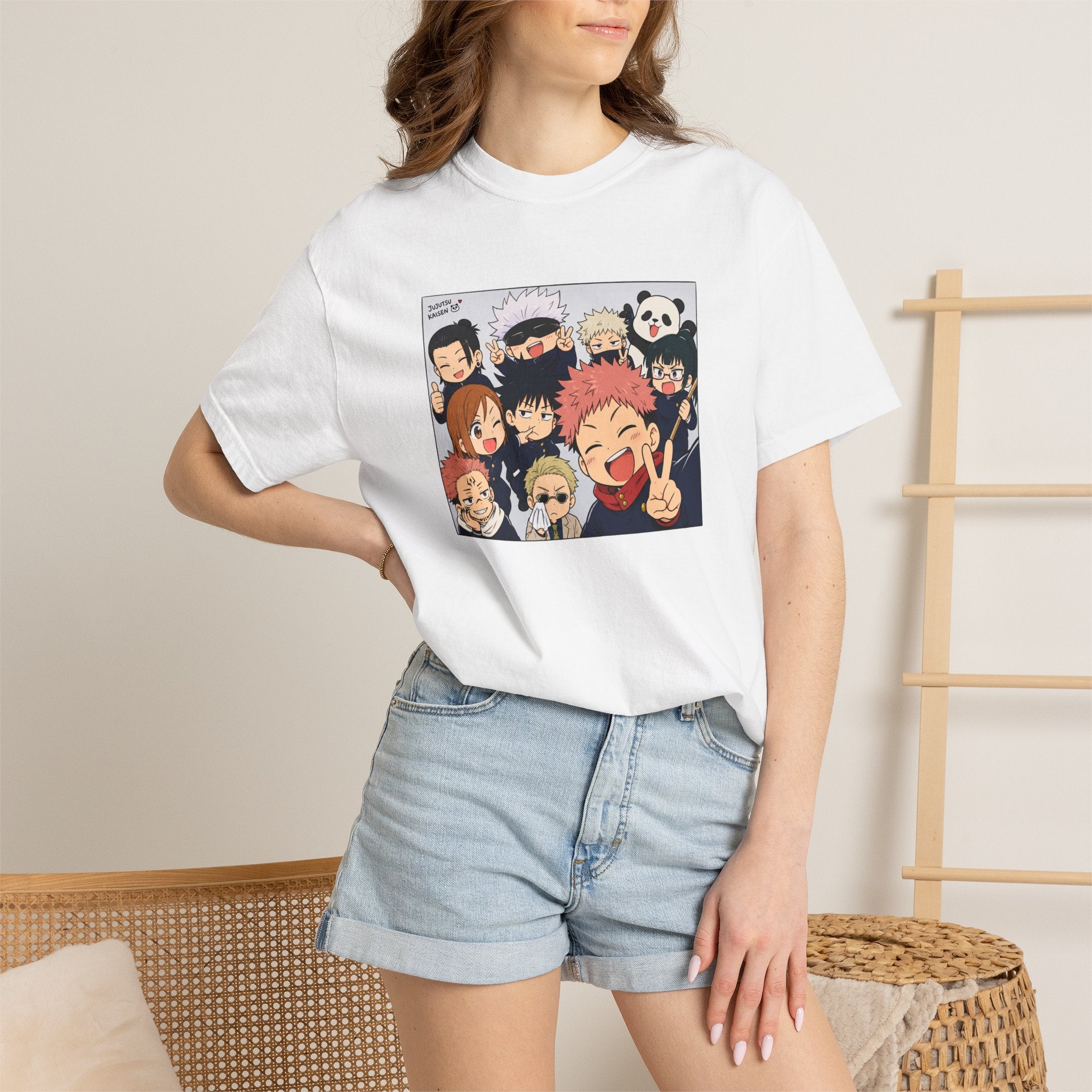 Jujutsu Kaisen Anime Group Selfie T-Shirt | Manga Characters Illustration