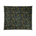 Dark Green Leaf Pattern Comforter | Botanical Foliage Bedding