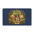 Probably Dogs Inside Doormat | Cute Dog Trio, Paw Print Welcome Mat