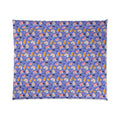 Abstract Rainbow Hearts Comforter | Purple Floral Pattern Bedding