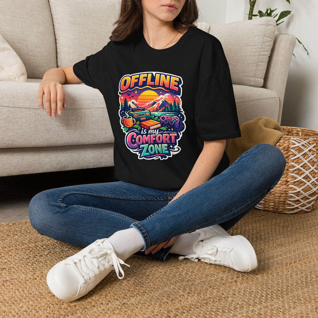 Offline Is My Comfort Zone T-Shirt | Retro Mountain Adventure