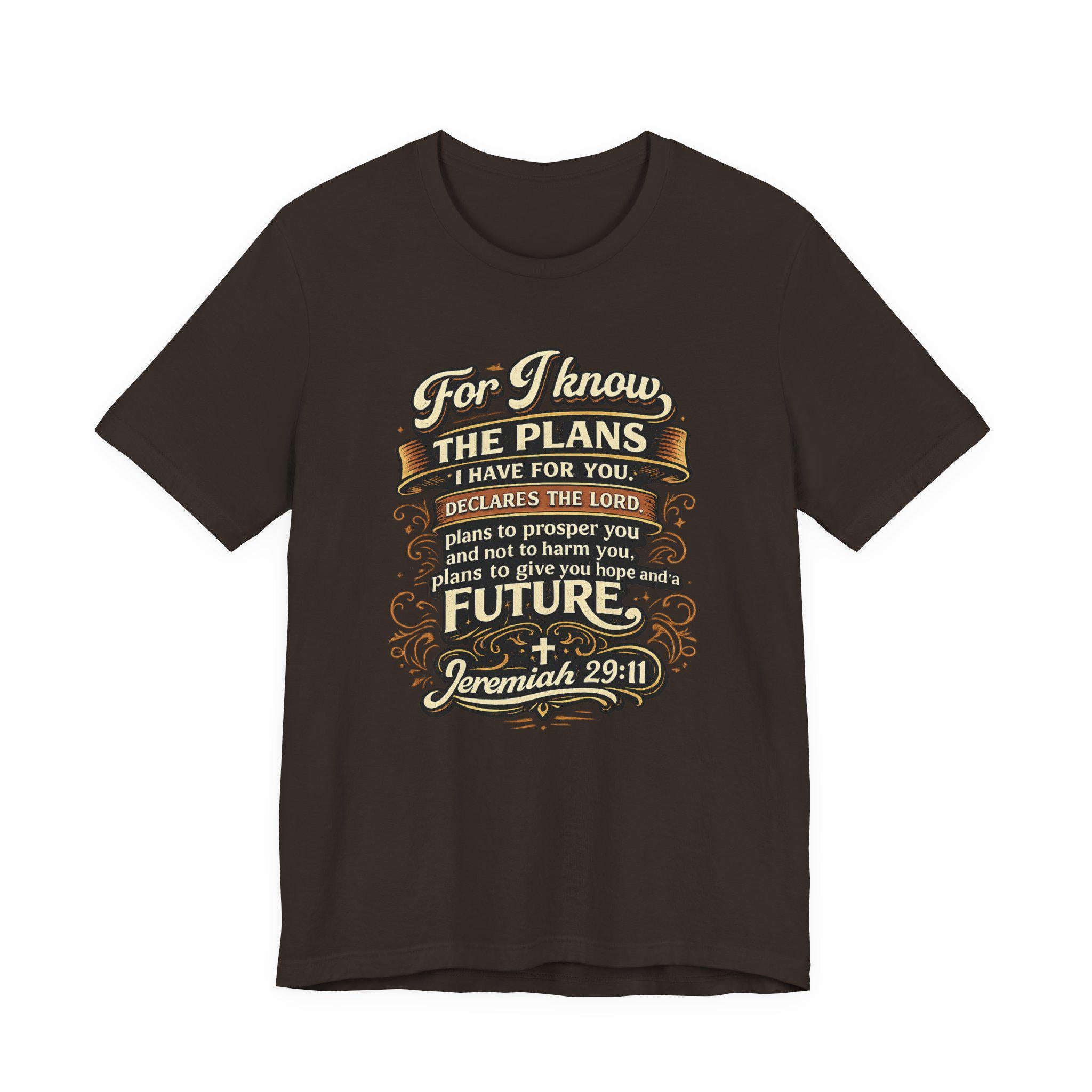 Jeremiah 29:11 Bible Verse T-Shirt | For I Know The Plans Scripture Tee