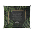 Psalms 23 Tropical Palm Leaves Comforter | Green Botanical Bedspread