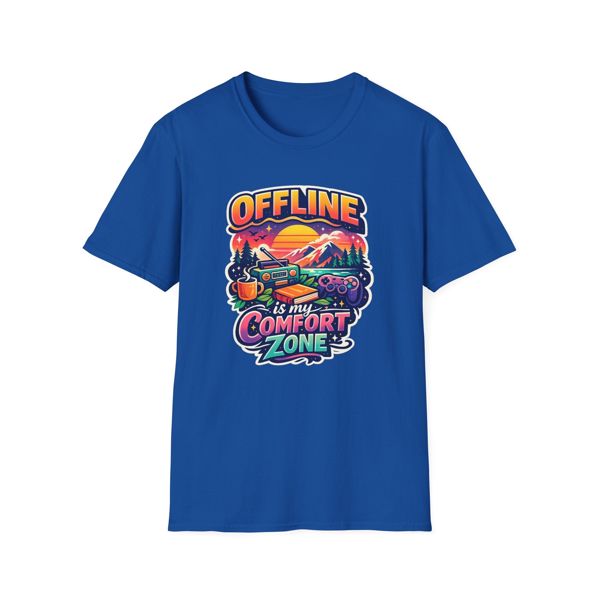 Offline Is My Comfort Zone T-Shirt | Retro Mountain Adventure