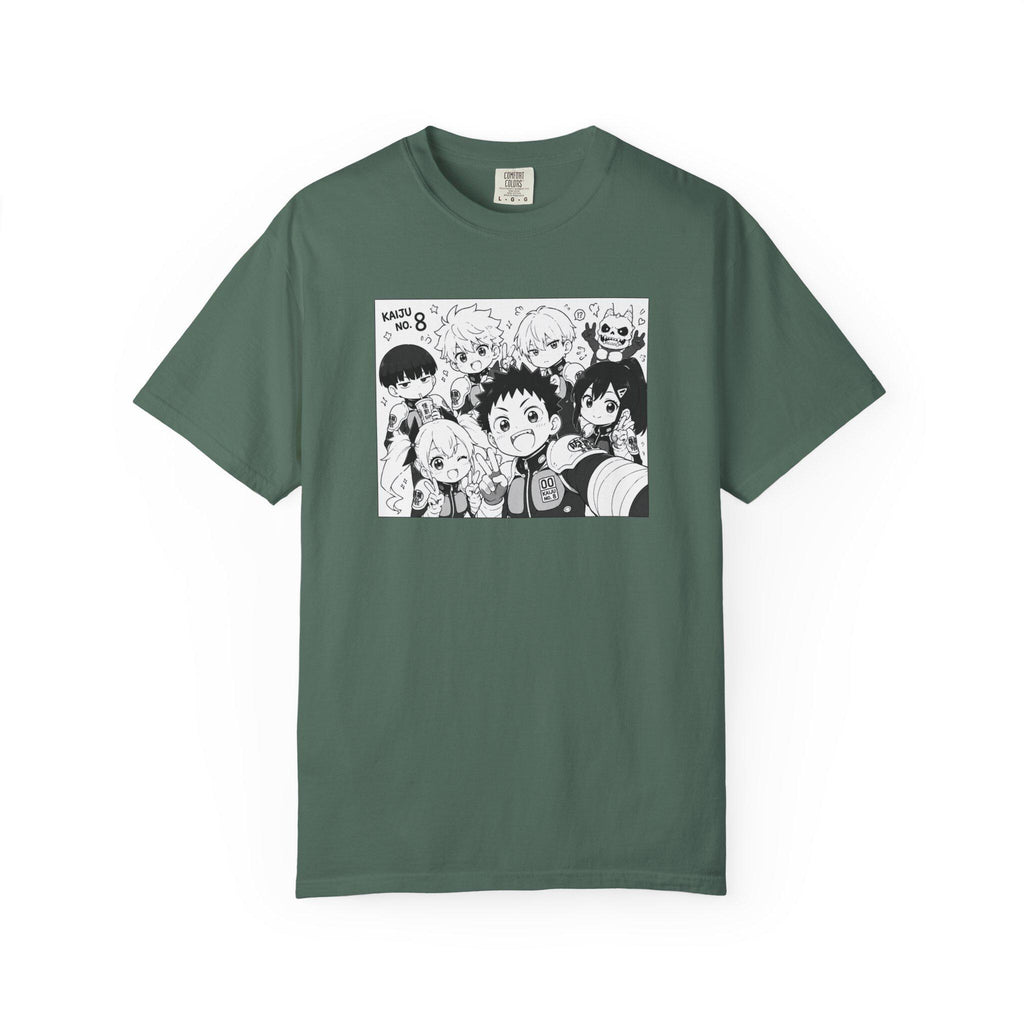Anime Chibi Characters T-shirt | Black White Manga Panel Tee