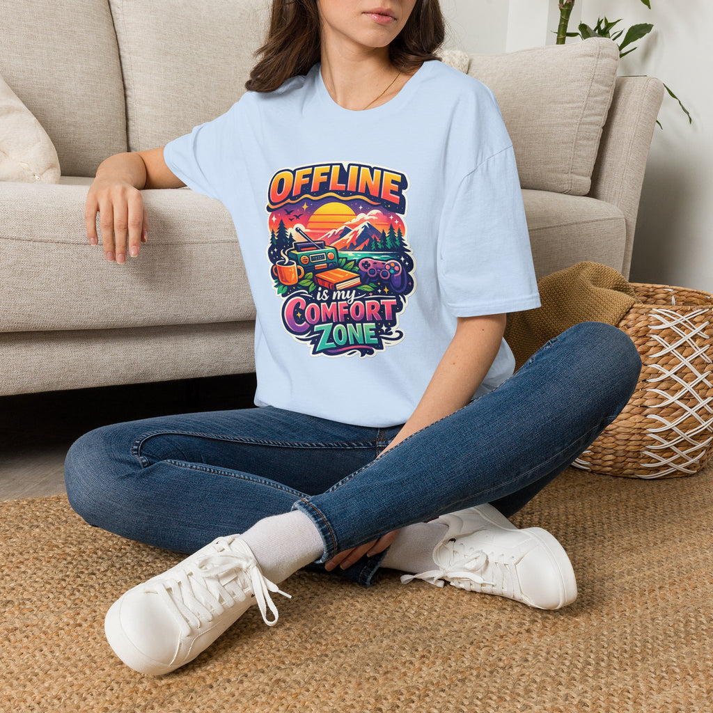 Offline Is My Comfort Zone T-Shirt | Retro Mountain Adventure
