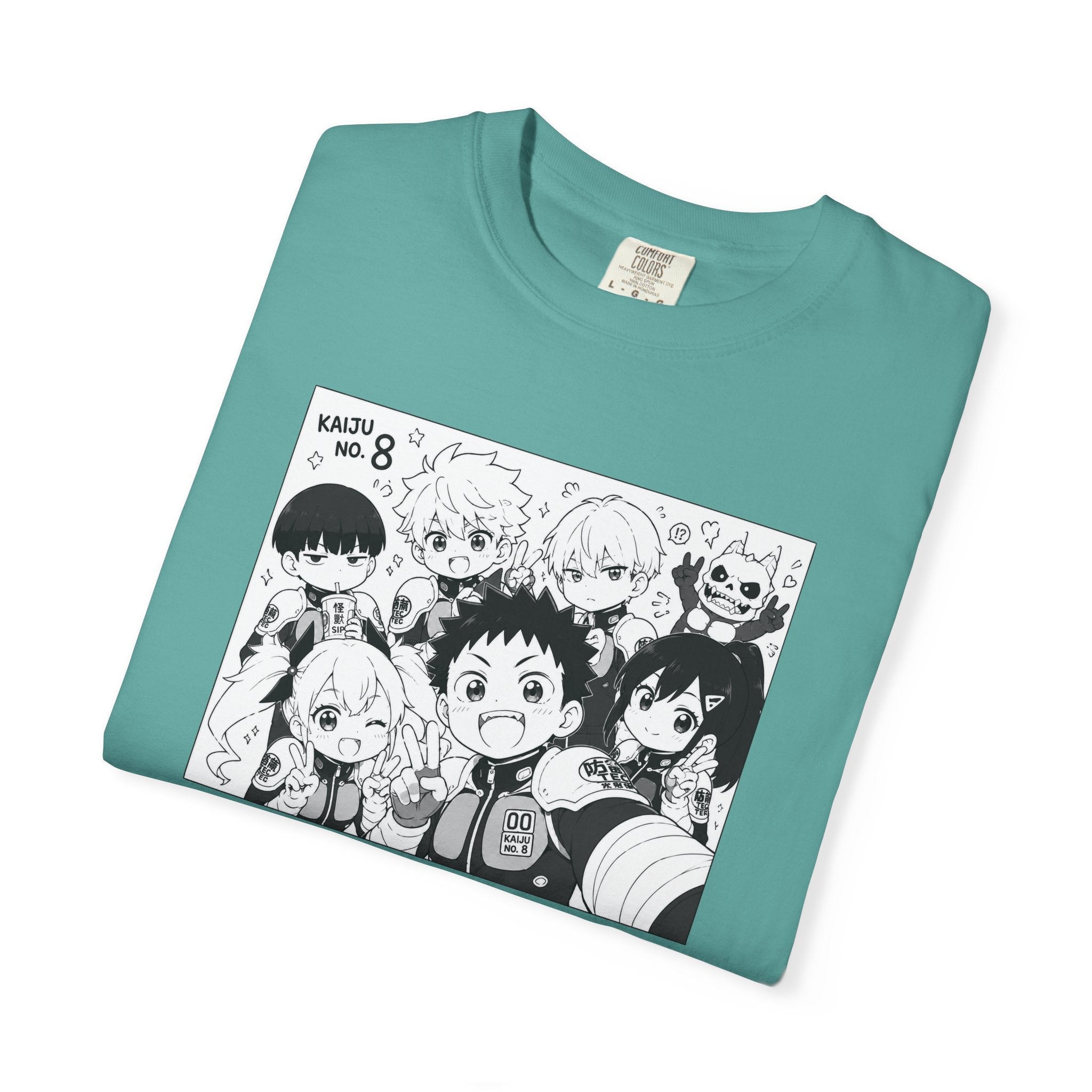 Anime Chibi Characters T-shirt | Black White Manga Panel Tee