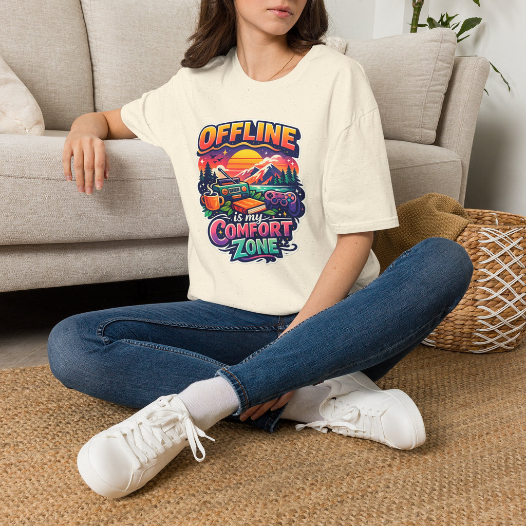 Offline Is My Comfort Zone T-Shirt | Retro Mountain Adventure