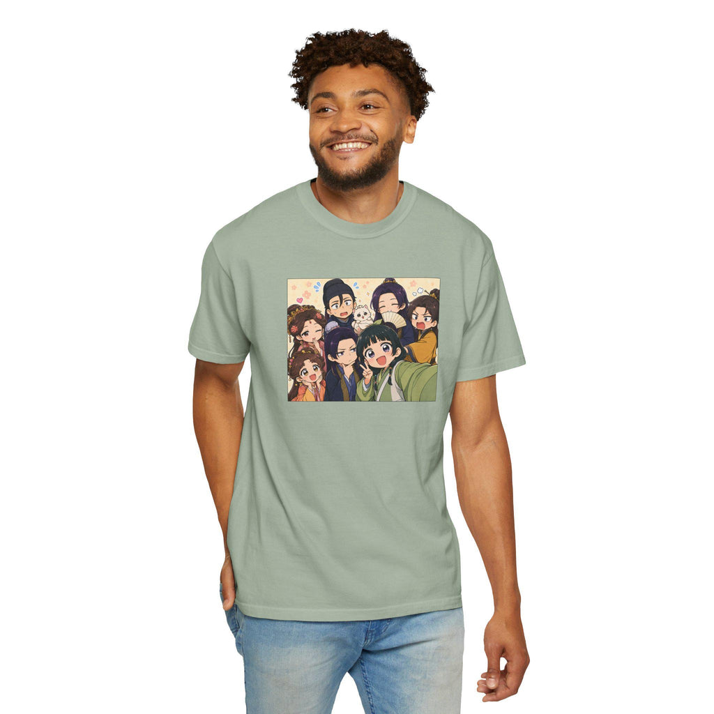 Anime Friends Group Illustration T-Shirt | Garment-Dyed Comfort Colors Tee