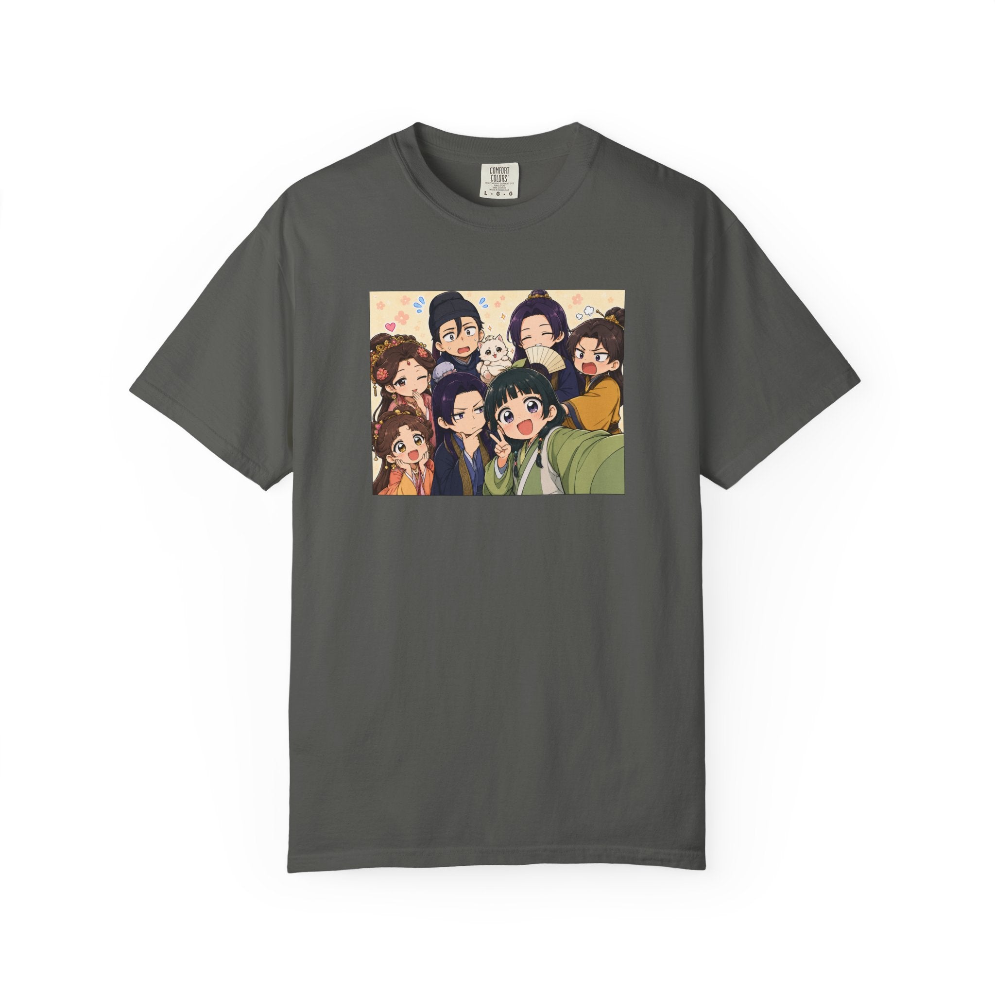 Anime Friends Group Illustration T-shirt | Cute Chibi Characters