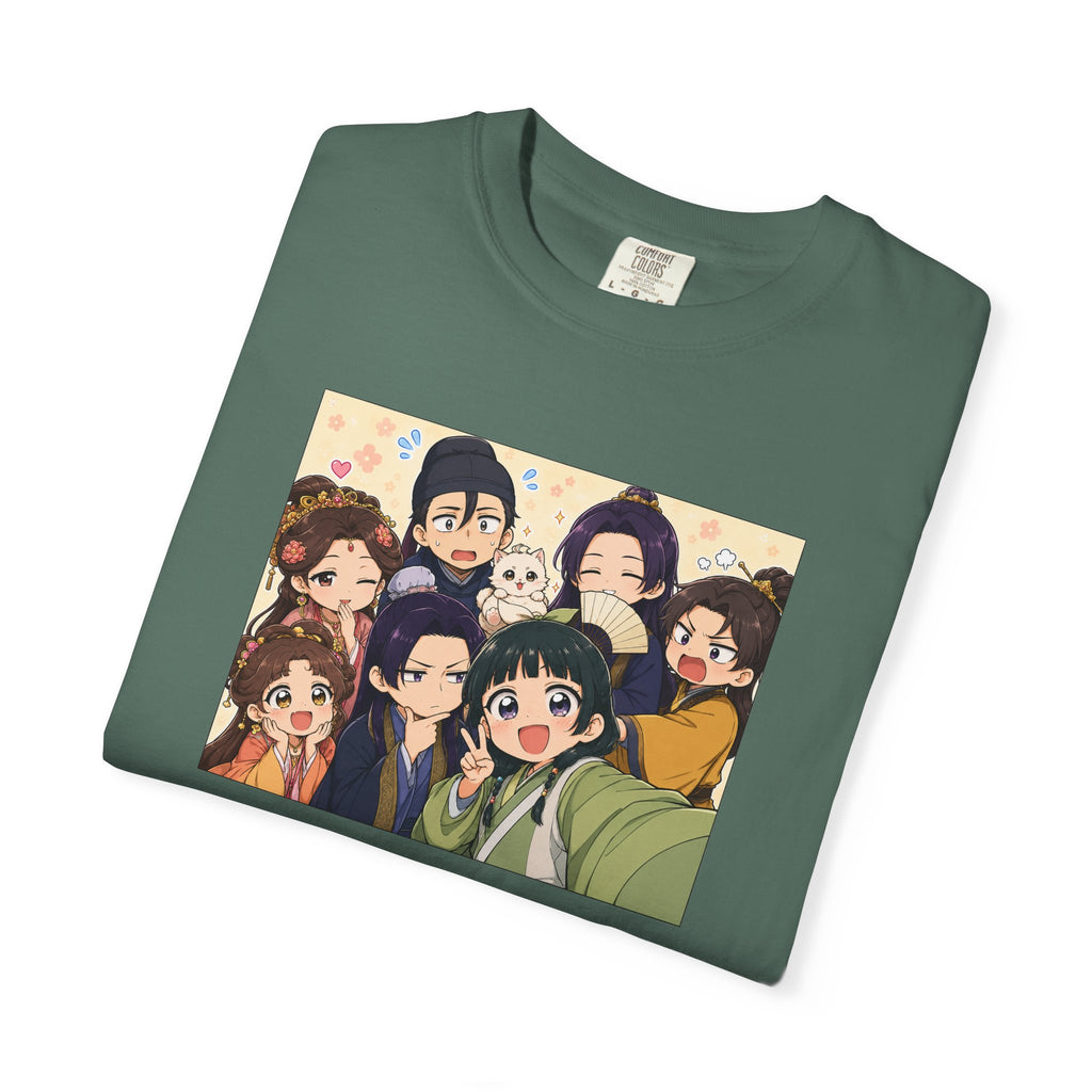 Anime Friends Group Illustration T-shirt | Cute Chibi Characters