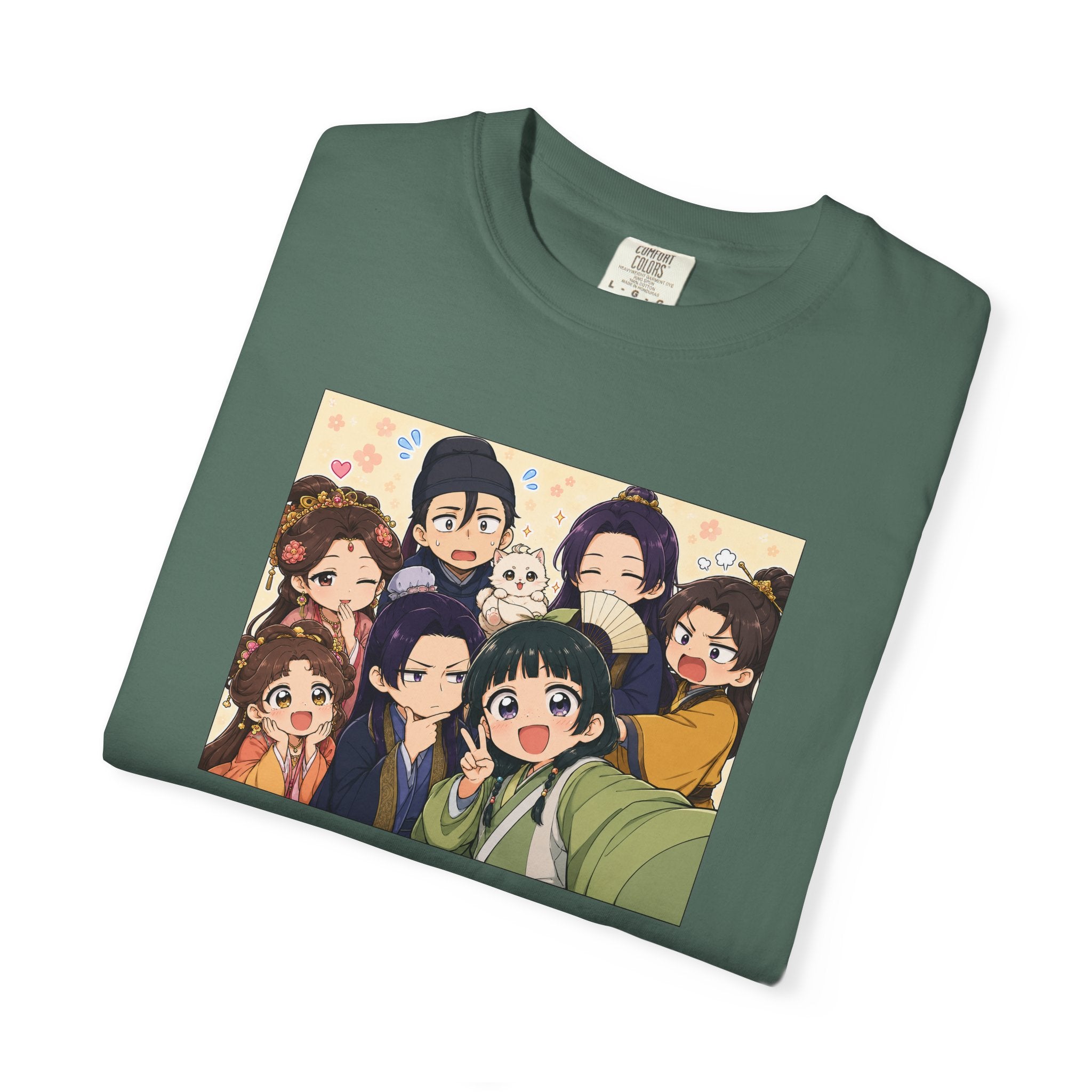 Anime Friends Group Illustration T-shirt | Cute Chibi Characters