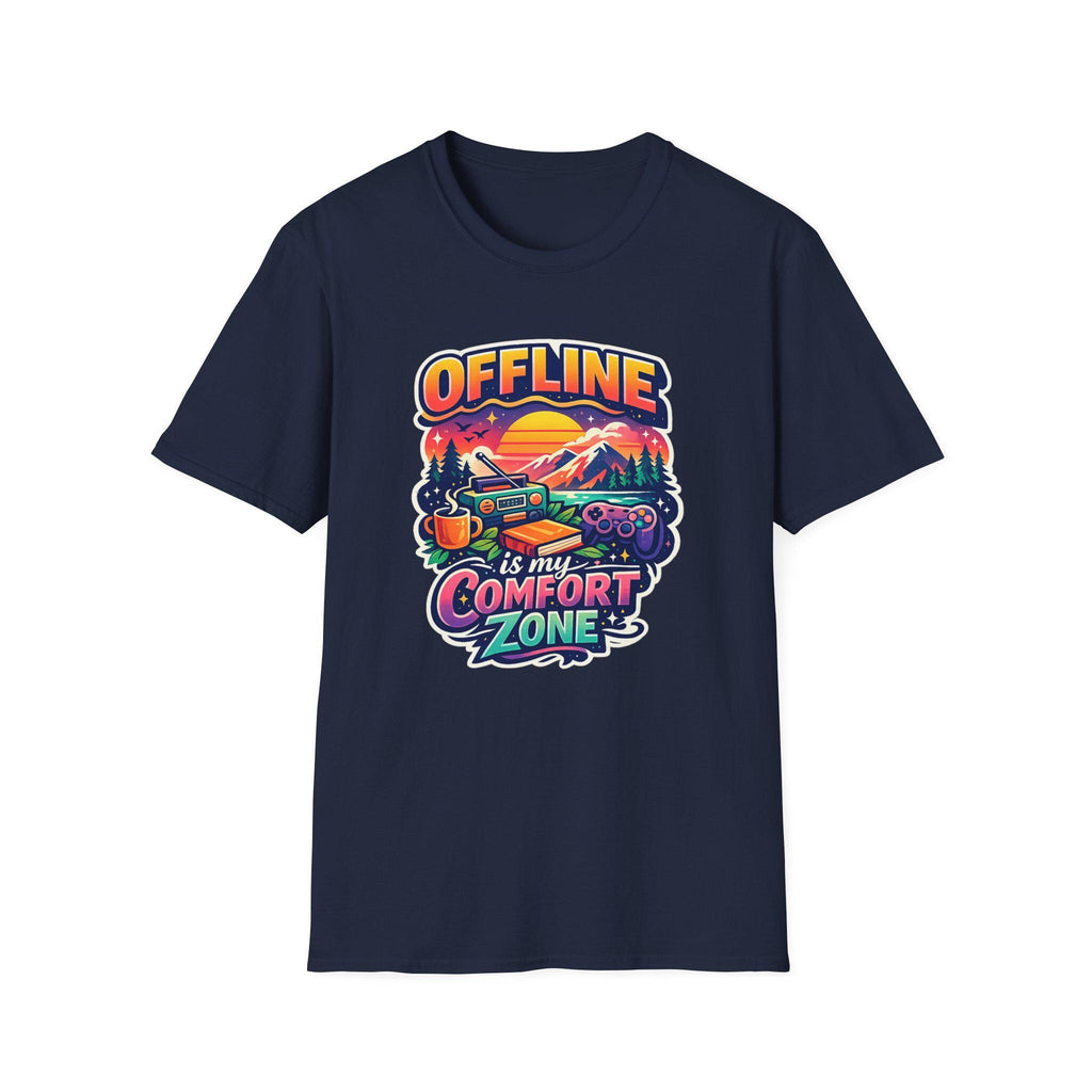 Offline Is My Comfort Zone T-Shirt | Retro Mountain Adventure