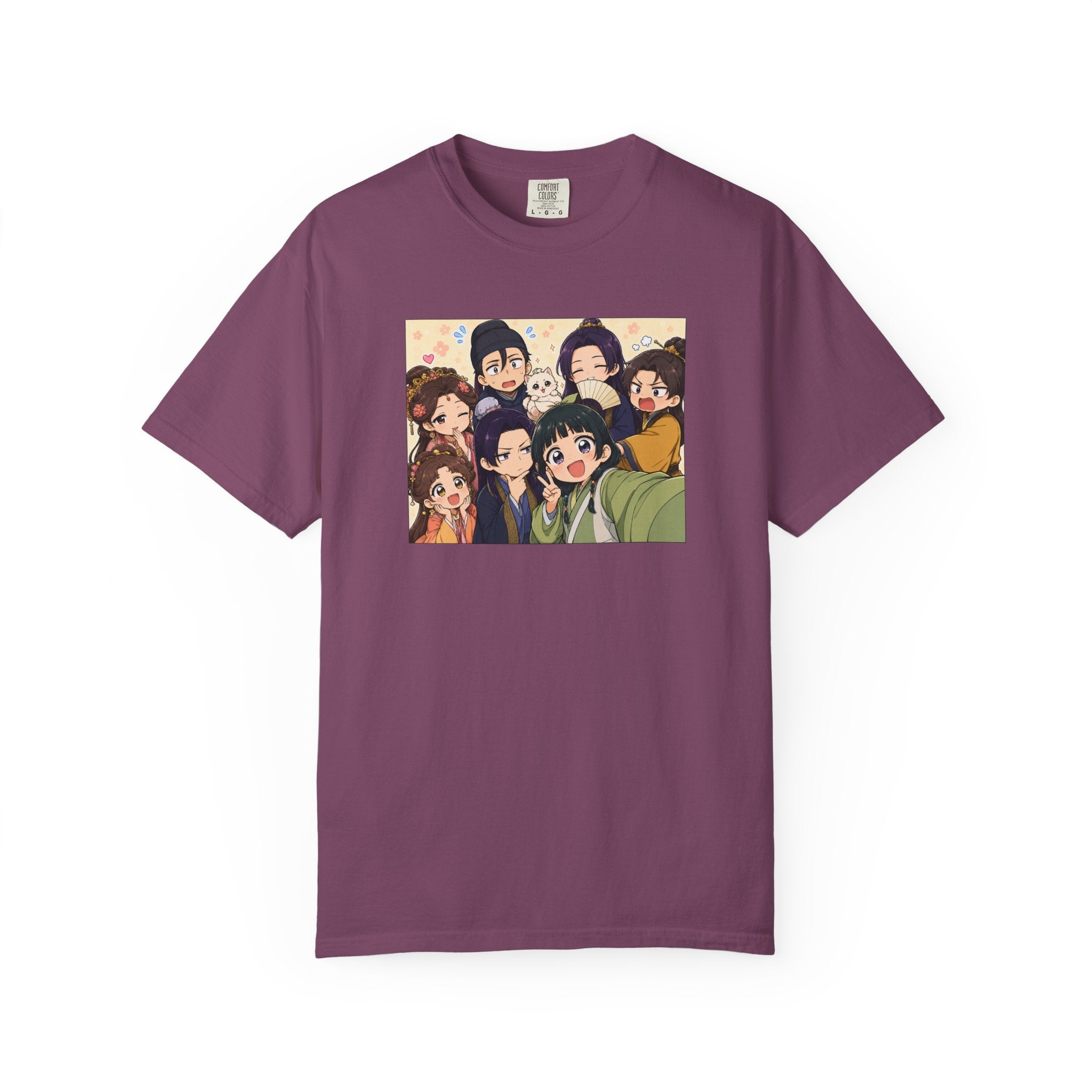 Anime Friends Group Illustration T-shirt | Cute Chibi Characters