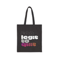 Too Legit to Quit Tote Bag | Retro Typography, Rainbow Fade