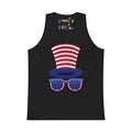 Patriotic Uncle Sam Hat and Sunglasses Tank | 4th of July Tshirt