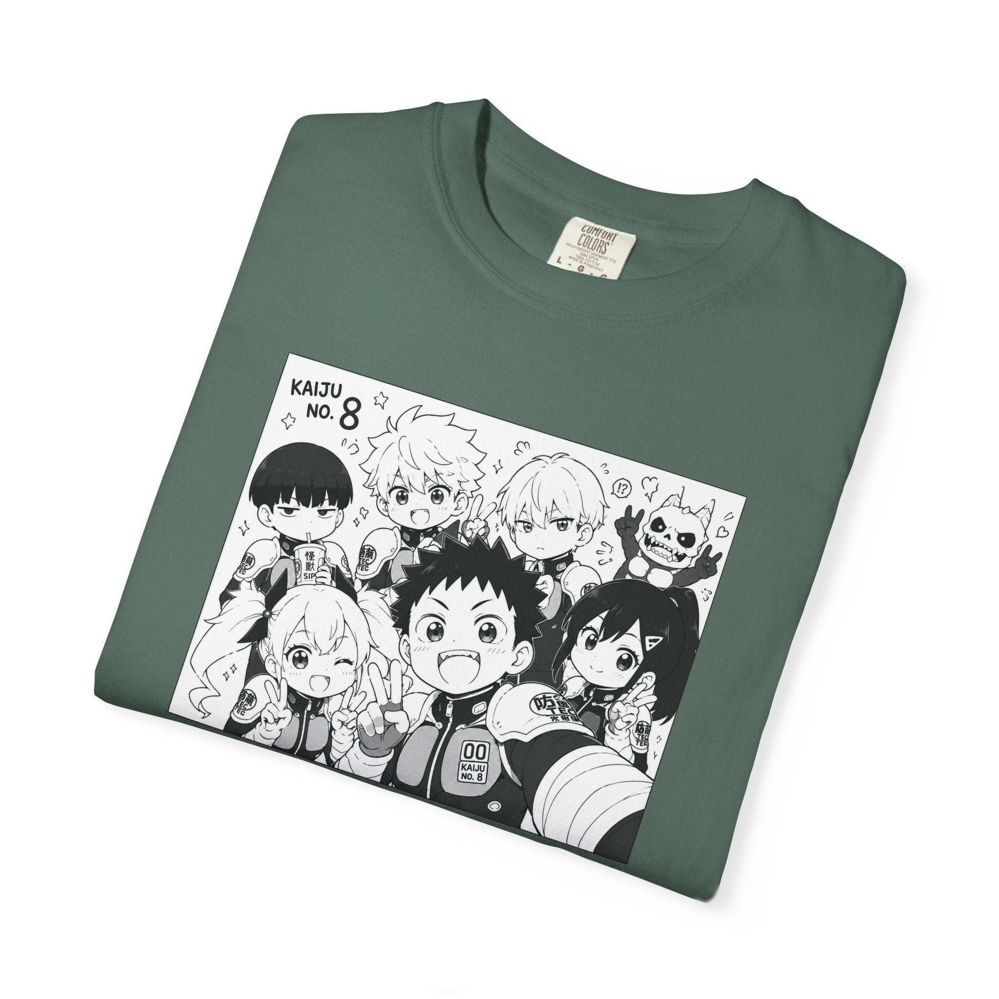 Anime Chibi Characters T-shirt | Black White Manga Panel Tee