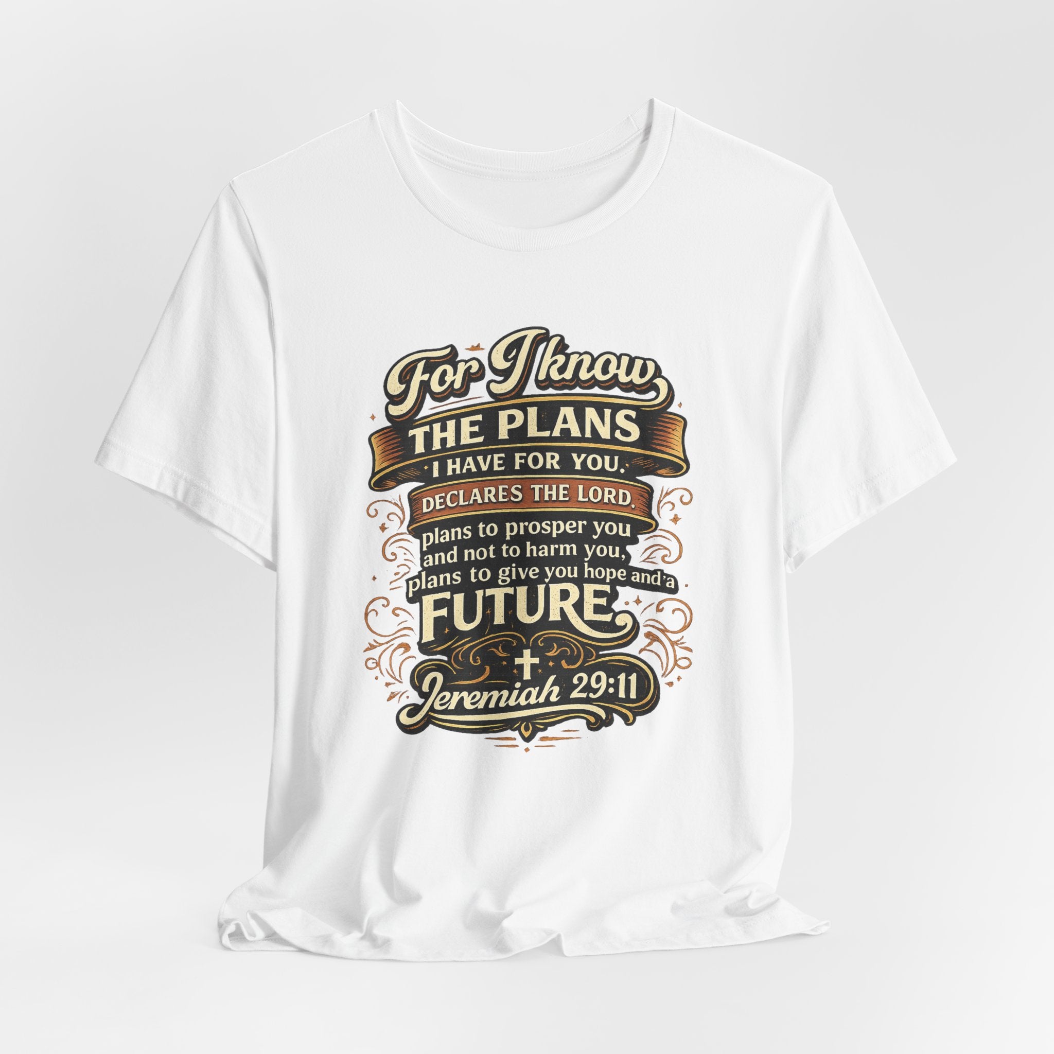 Jeremiah 29:11 Bible Verse T-Shirt | For I Know The Plans Scripture Tee