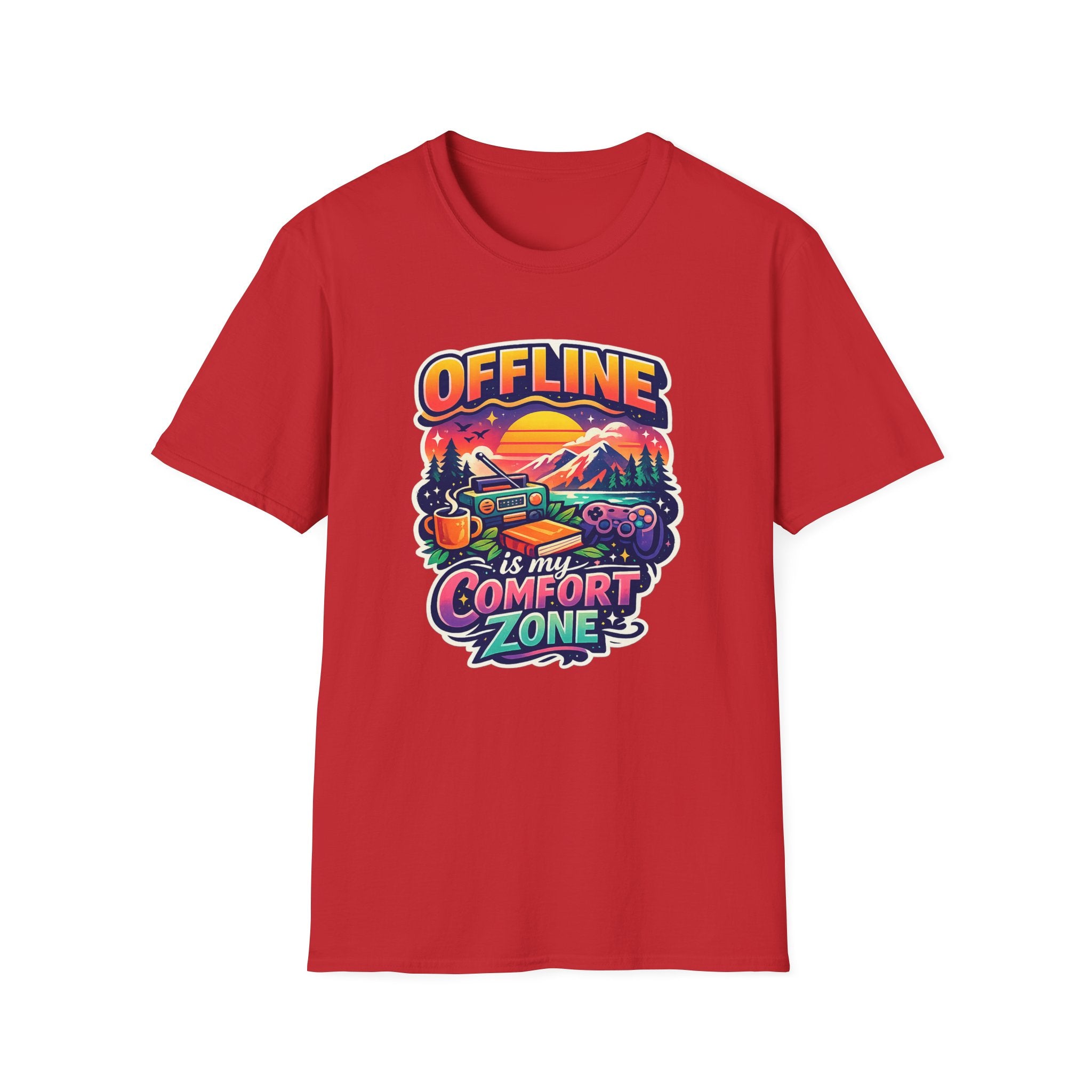 Offline Is My Comfort Zone T-Shirt | Retro Mountain Adventure