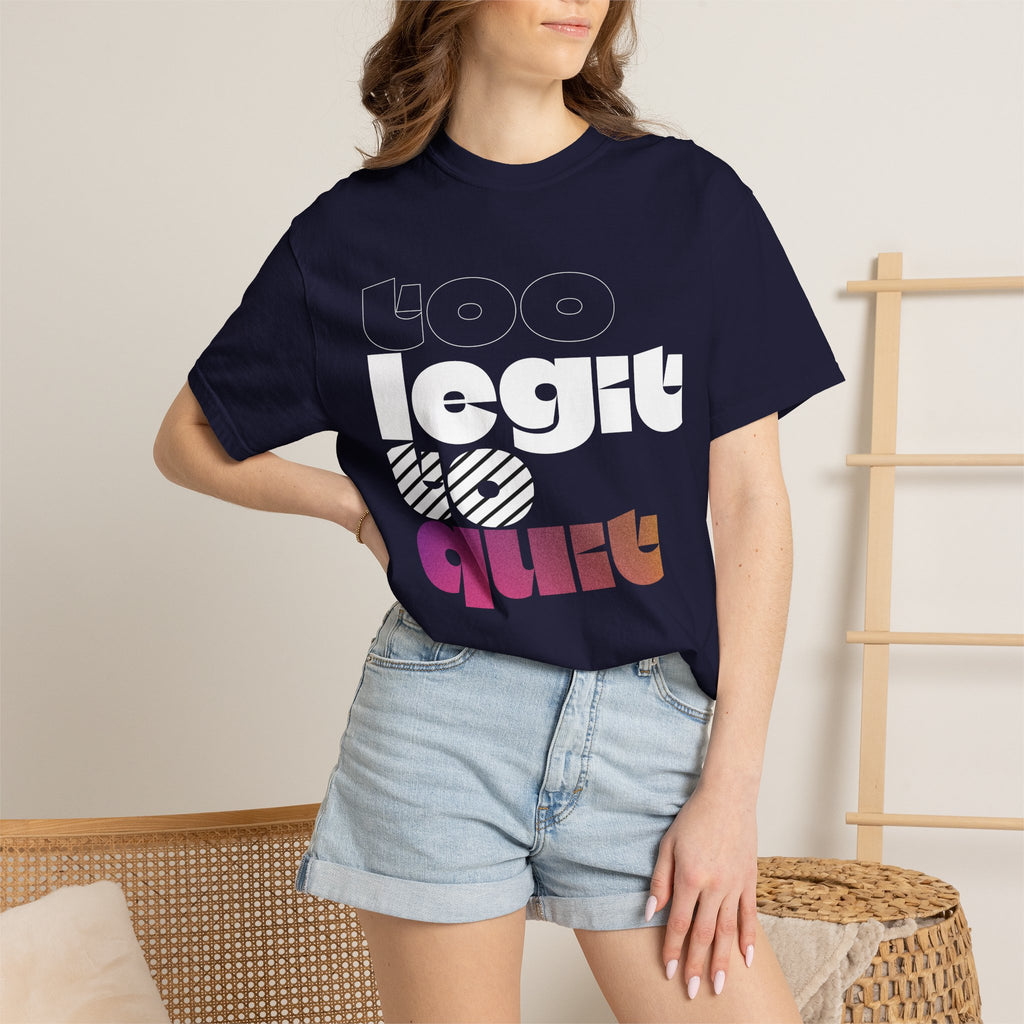 No Quit retro gradient text T-Shirt | Motivational typography tee