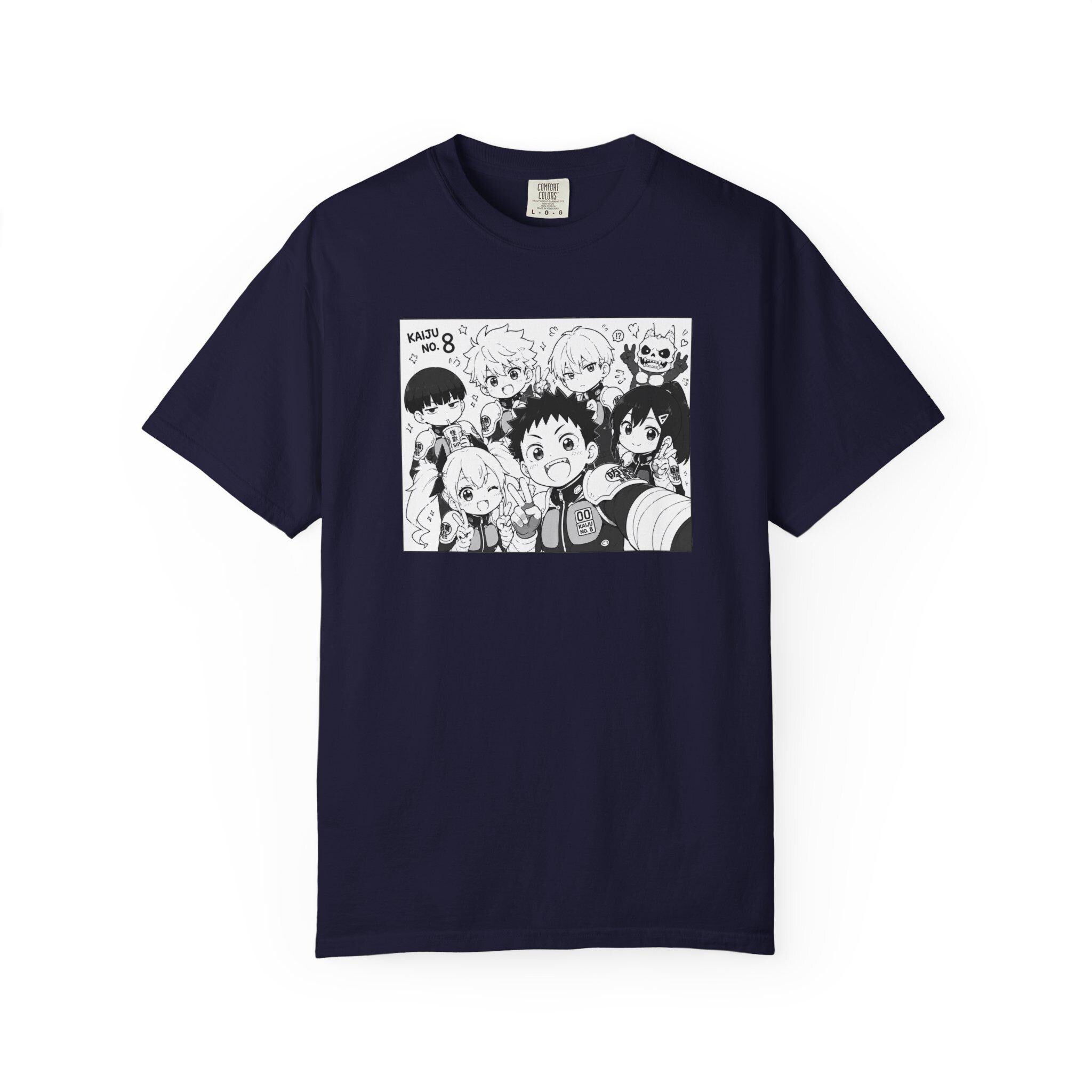 Anime Chibi Characters T-shirt | Black White Manga Panel Tee