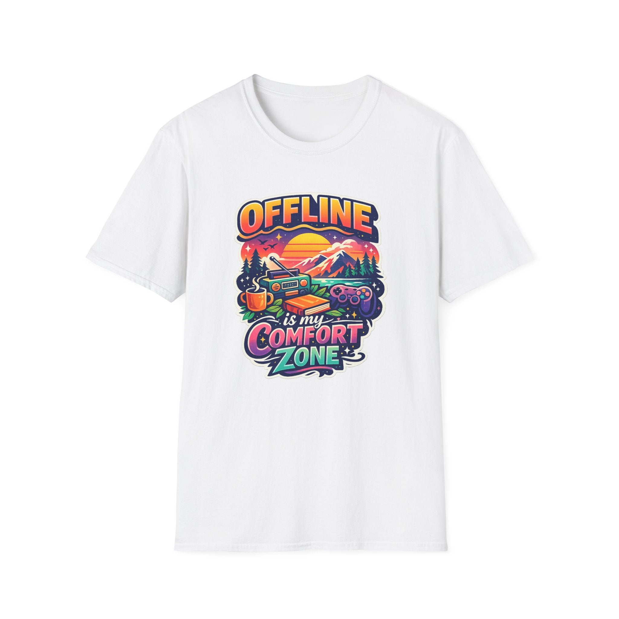 Offline Is My Comfort Zone T-Shirt | Retro Mountain Adventure
