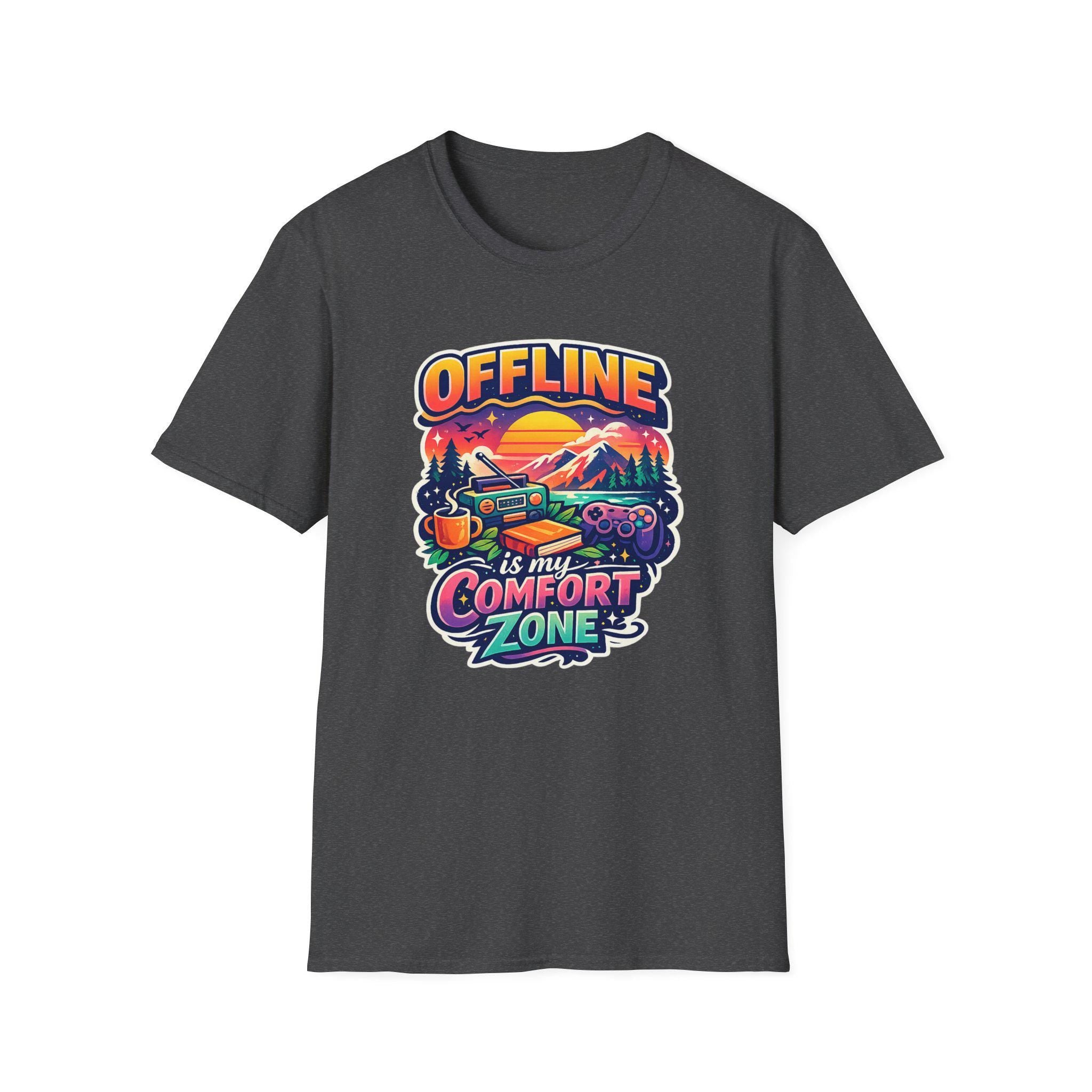 Offline Is My Comfort Zone T-Shirt | Retro Mountain Adventure