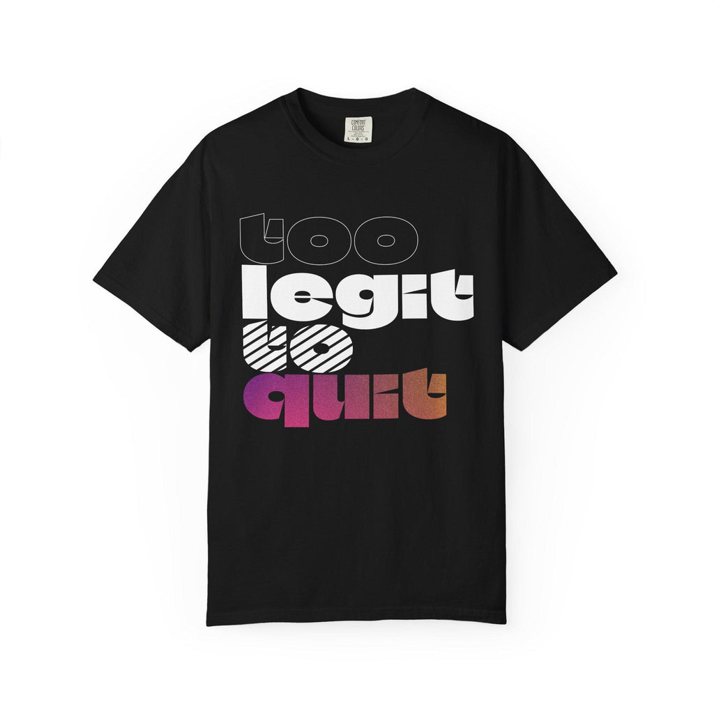 No Quit retro gradient text T-Shirt | Motivational typography tee