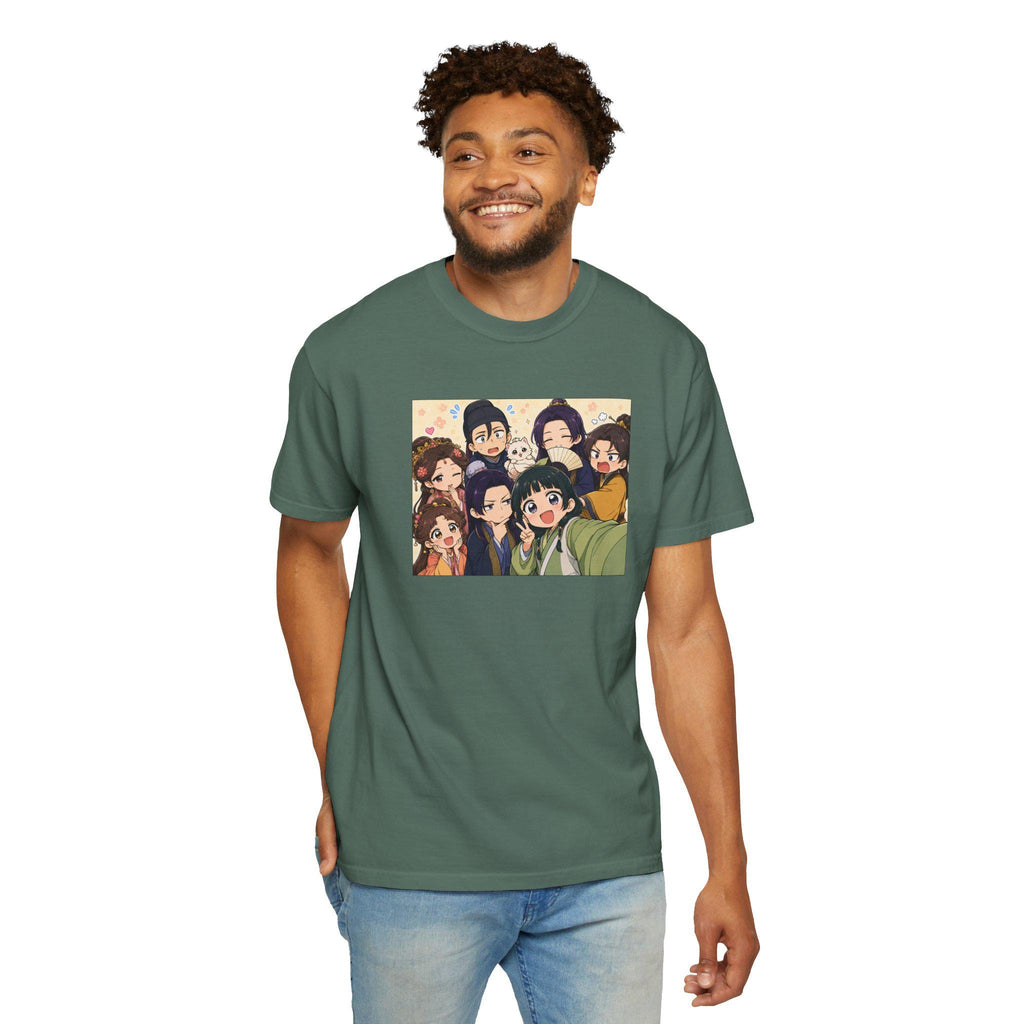 Anime Friends Group Illustration T-Shirt | Garment-Dyed Comfort Colors Tee